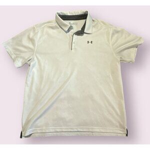 Under Armour Shirt‎ Mens XXL White Polo Heat Gear Golf